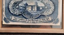 La banconota del Comune di Soliera: 50 centesimi del 1873