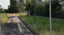 Mirandola, in corso lavori di manutenzione sulla ciclabile nei pressi del municipio