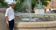 Finale Emilia, prove tecniche per la fontana in piazza Baccarini