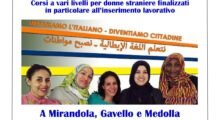 Corsi gratuiti per donne straniere, al via le iscrizioni a Medolla e Mirandola
