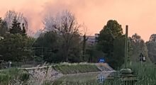 Incendio a Massa Finalese in zona ex Bellentani