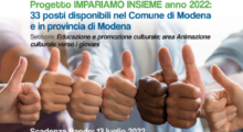 Servizio civile regionale: 10 i posti disponibili nell’Unione Comuni Modenesi Area Nord