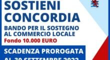 Bando “Sostieni Concordia”: scadenza prorogata al 30 settembre 2022