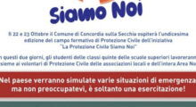 Emergenze simulate, a Concordia il campo formativo della Protezione civile