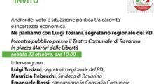 Pd Ravarino: il 22 ottobre l’incontro con Luigi Tosiani