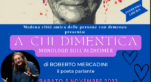 Il 5 novembre appuntamento a Teatro per “Modena città amica delle persone con demenza”