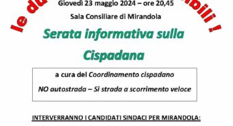 Mirandola, i quattro candidati sindaci a confronto sul tema Cispadana