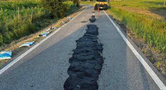 Mirandola, riparato l’asfalto danneggiato in via Prati