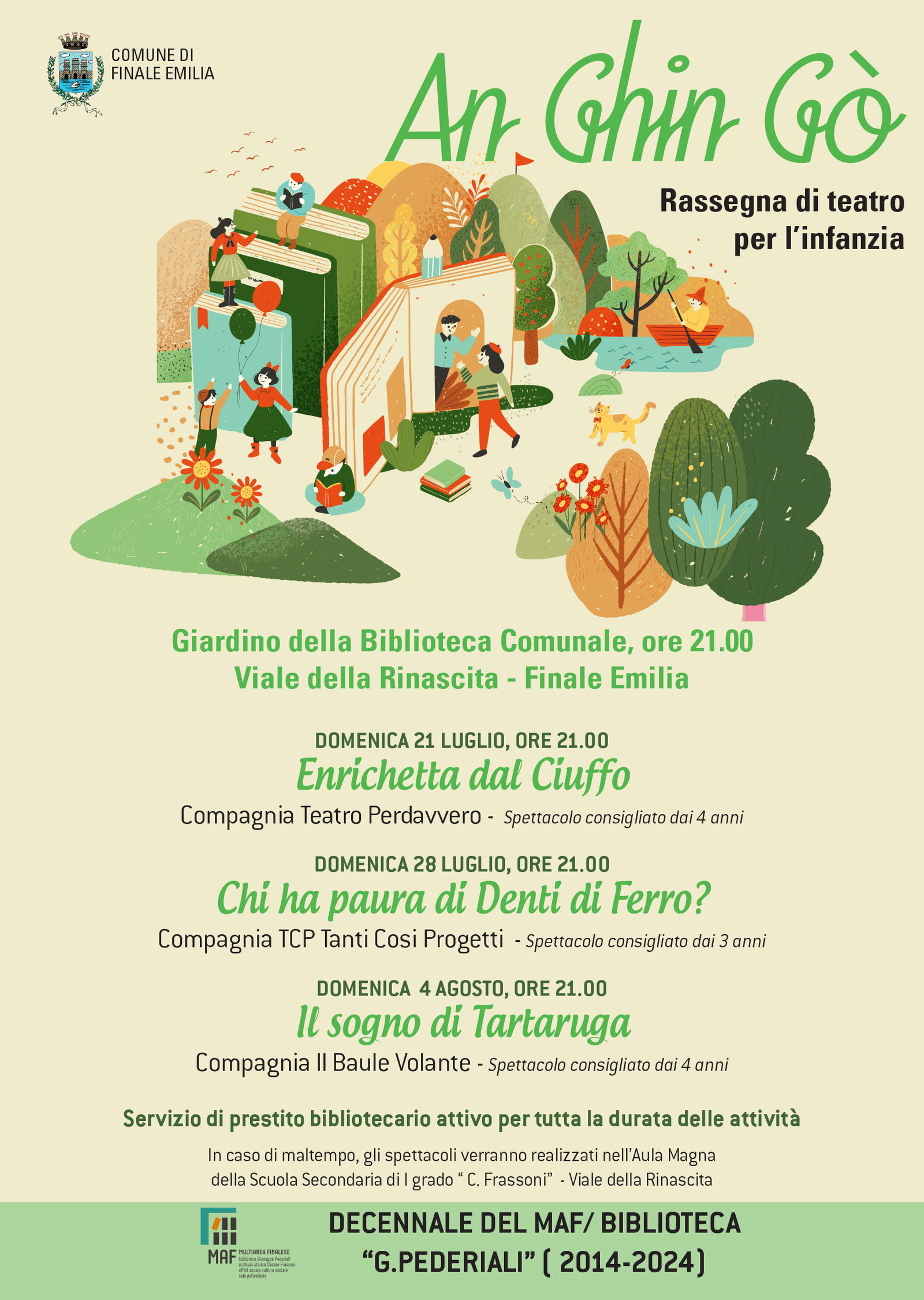 An ghin gò: torna il teatro per i più piccoli al giardino del MAF di Finale  Emilia - SulPanaro | News