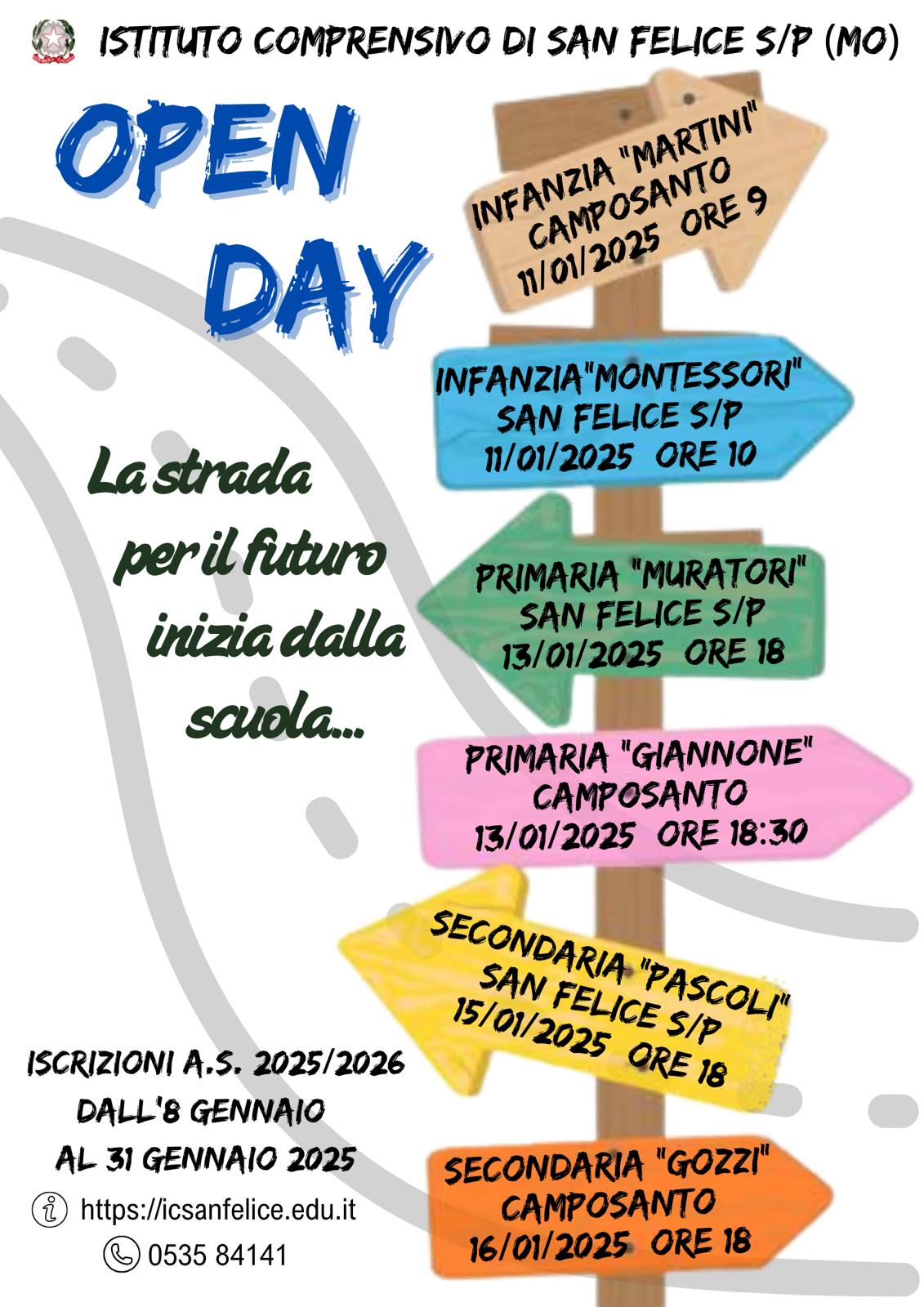 San Felice, In Arrivo Gli Open Day Di Tutte Le Scuole Dell’istituto 