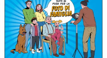 Una foto di famiglia gratuita fatta da un fotografo professionista domenica al Borgogioioso di Carpi