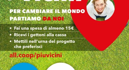 Per realtà locali e associazioni, aperto il bando della Coop "Più vicini"