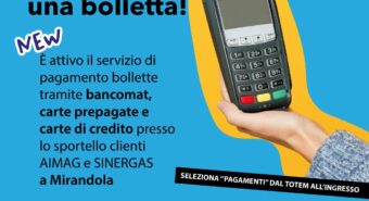 Allo sportello Aimag di Mirandola si possono pagare le bollette senza commissioni